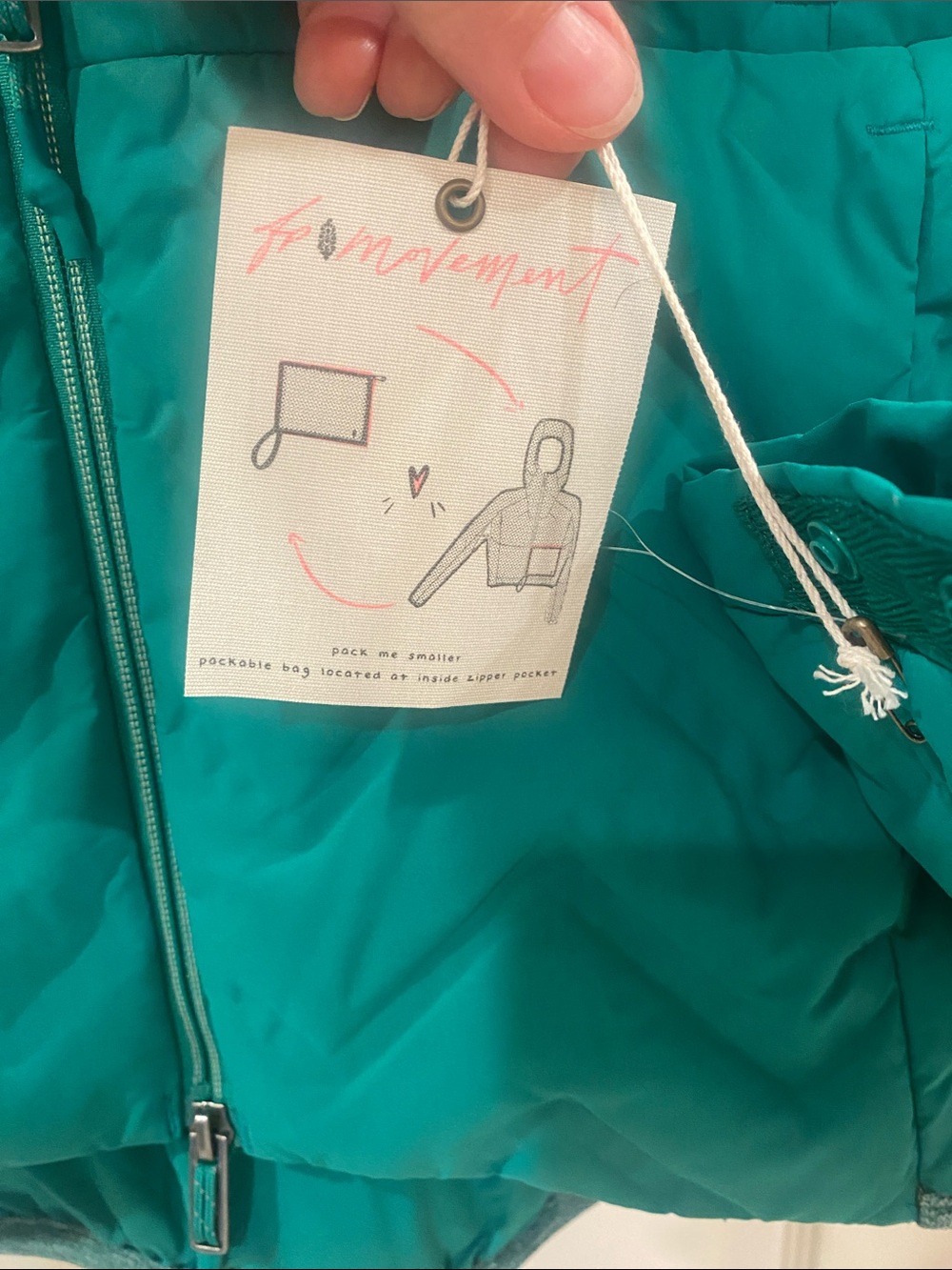 Free People FP movement emerald Gettin Lost Packable Puffer jacket NWT - Picture 8 of 14